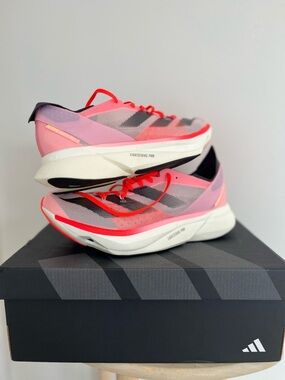 Adidas Adios Pro 3 Women’s Running Shoes Size 9 Pink Neon Marathon Sneaker